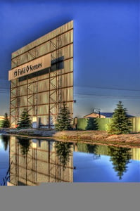 An HDR photo of the drive-in.