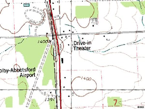 TerraServer map of former site