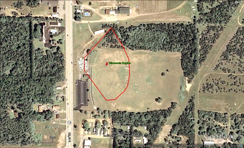 Google Earth image with outline-this is correct image-other image is 13-29 in Abbotsford