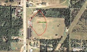 Google Earth image with outline-this is correct image-other image is 13-29 in Abbotsford