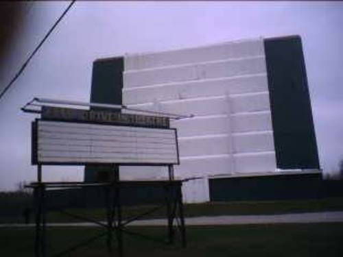 road sign and back of screen, looking southwest