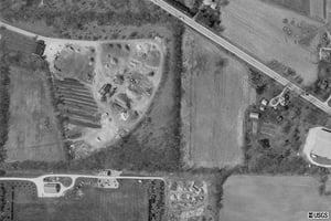 Terraserver aerial view of former drive in. Looks like the old concession building is being used for something else now, and the lot has been mostly excavated.