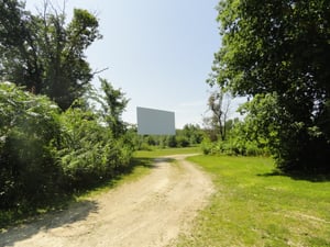 screen view from exit road