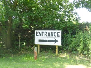 Entrance sign