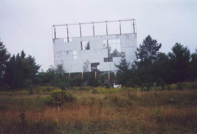What is left of the screen tower.