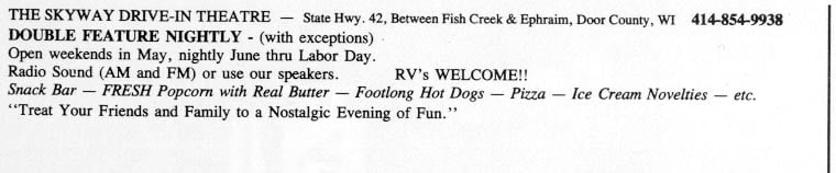 back of advertisement flyer