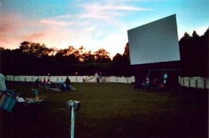 Playground and field seating area