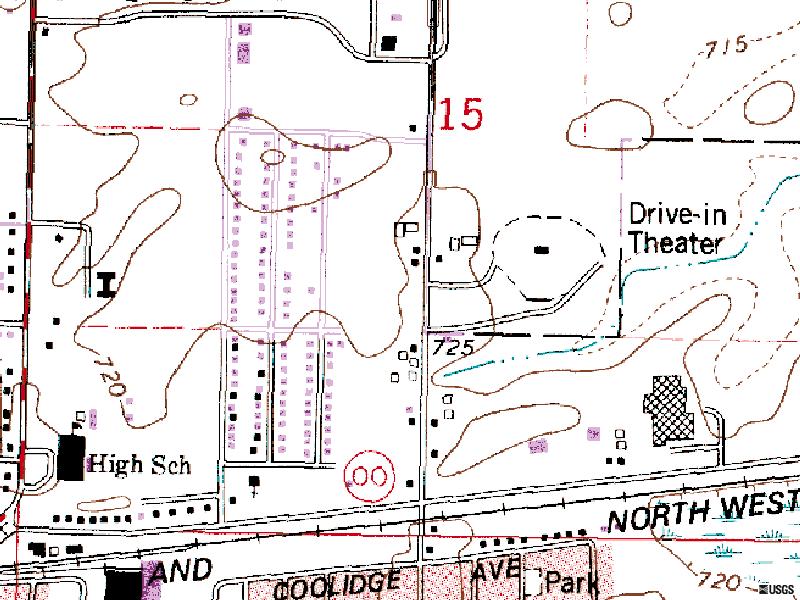 TerraServer map of former site