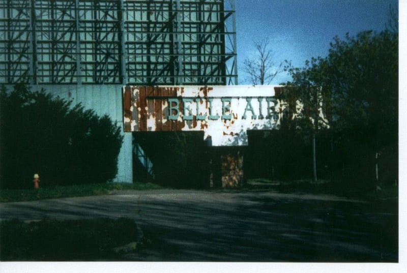 Box office under the back of the screen at the end of residential Fairway Street