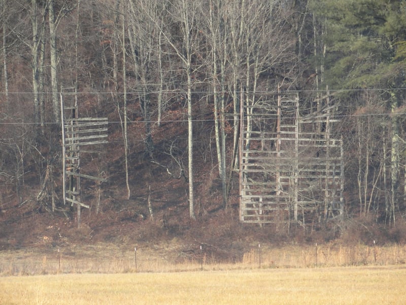 Remnants of the screen framing