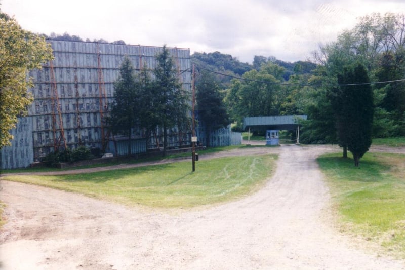 Back of screen & ticket booth.