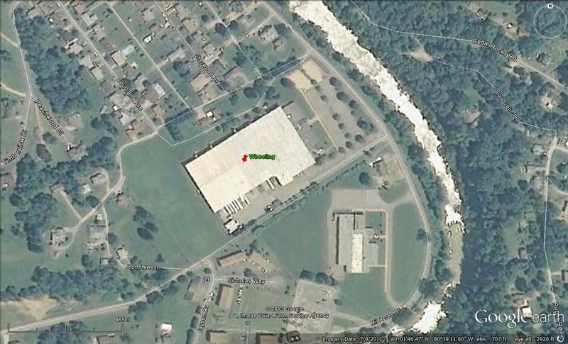 Google Earth image of former site