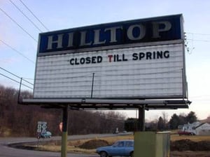 a view of the lot from the back row