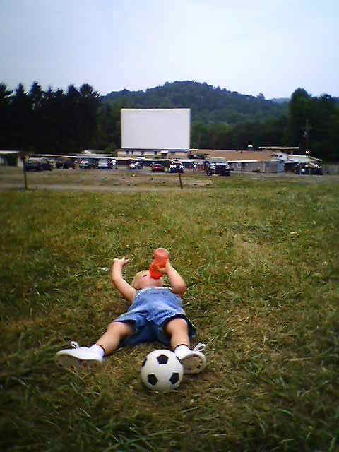 Here is a solo Pic (No Collage) that I took of my 19 month old son Noah, at the Meadow Bridge Drive In last week!