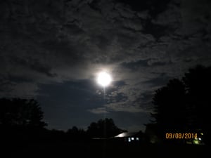 Moon rise at Mt. Zion Drive In Theatre- closed for season