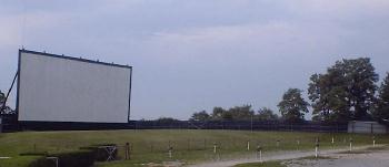 screen, fence, and lot, w/poles having working drive-in speakers! (from driveintheater.com)
