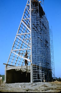 Skyline Drive-in as it's being built