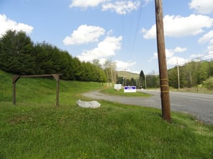 Entranceexit road and marquee