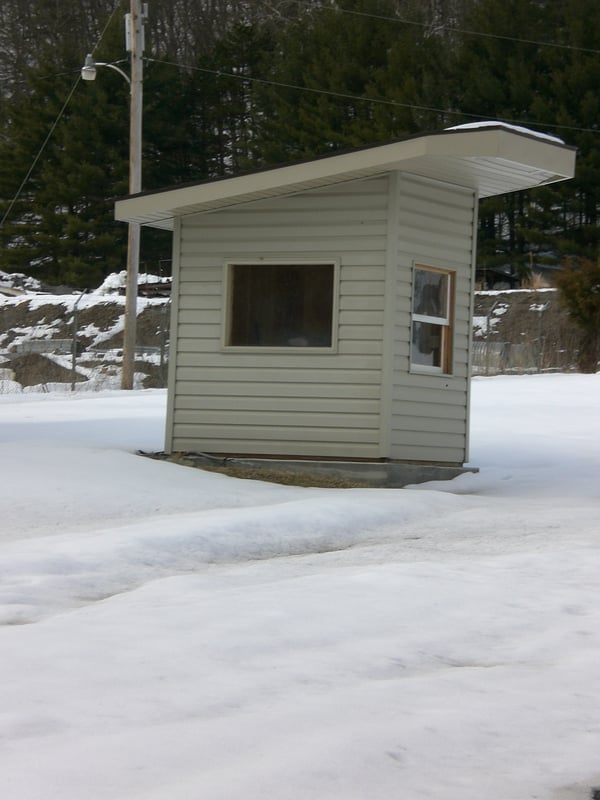 Ticket booth looks brand new.