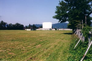 Screen & concession/projection building.