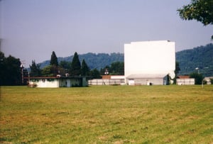 Screen & concession/projection building.