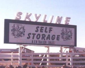 former marquee, now used by a self-storage facility