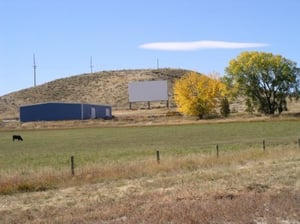 Douglass, Wyoming Drive-In now closed.
