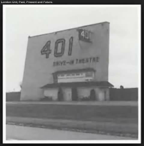 Front of 401 Drive-In  from Wellington Rd