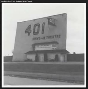 Front of 401 Drive-In from Wellington Rd