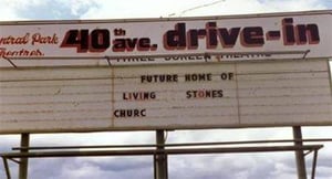 former marquee, taken before demolition for a church