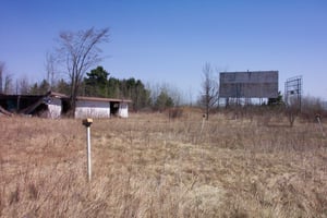 Projection building and screen.