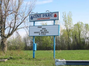 Sign, there was never any Cineplex logo on it at this very popular drive-in

