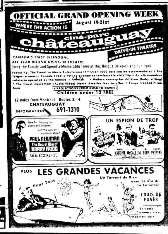Grand Opening
Note: they lied, they closed in November for the winter and movies were in French only until 1980