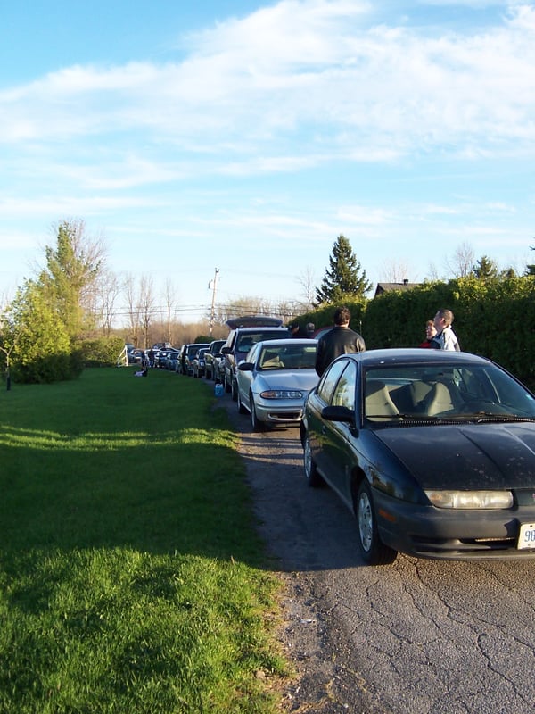 Line up to get in to Templeton! (sorry, I can't seem to find the pics of inside the grounds!)