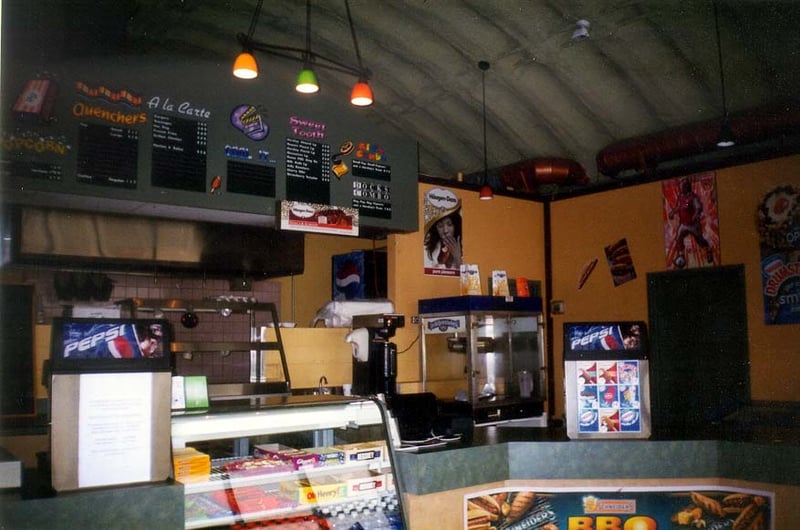 Inside of Spike's Snack bar.