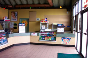 Interior of snack bar.