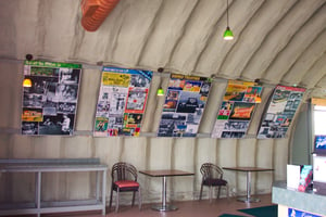 Interior of snack bar.