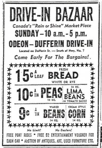 Marketplace at the Dufferin Drive-in. Toronto Star