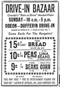Marketplace at the Dufferin Drive-in. Toronto Star