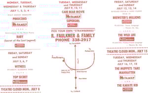 July 1985 schedule (2 of 2)