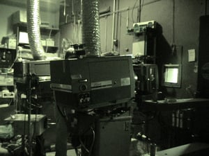the projection room just before we dismantle the projectors