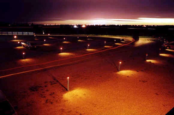 False dawn (around 2AM in the prairies); field