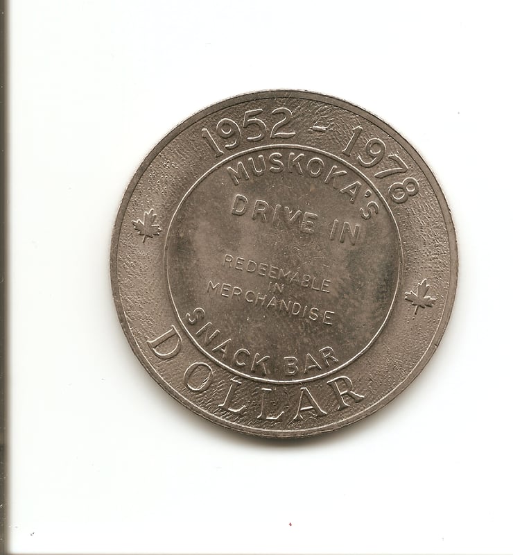 A token dollar used at the snack bar.
