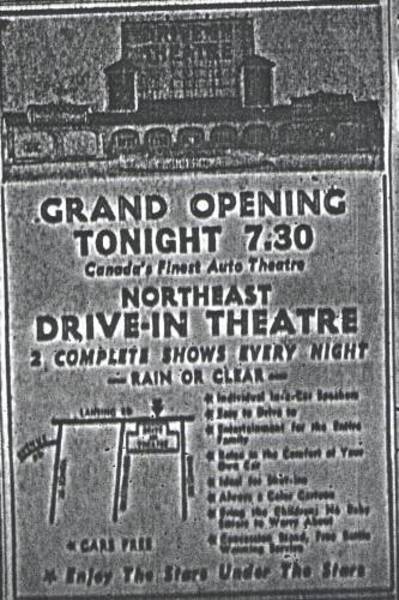 Grand Opening for the Northeast Drive-in from the Toronto Star