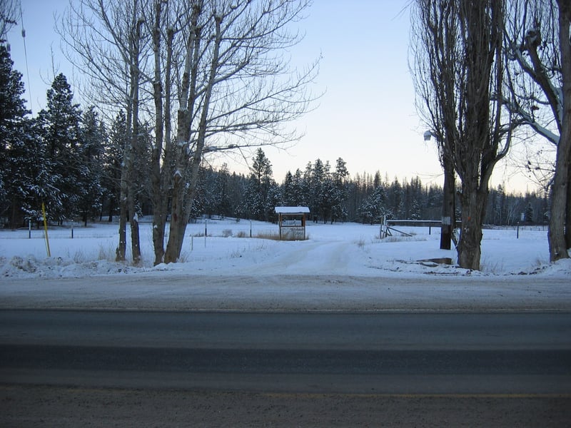 Box and open pasture where the ramps once were.