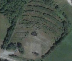 a recent satellite image of the property. captured with Google Earth. It is on Highway 10, in West Northfield, Nova Scotia.