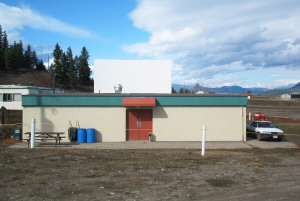 Looking over concession building towards screen.