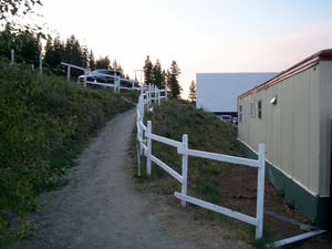 New walkway up to the 'balcony'