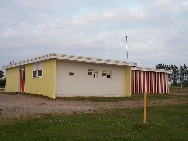 screen side view of snack bar and projection booth