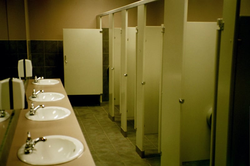 The men's room.